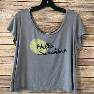 Oversized flowy hello summer short sleeve shirt